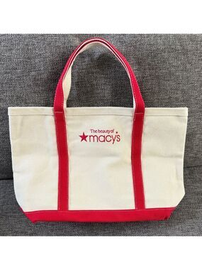 Macy's The Beauty of Macys Medium Tote Shopping Lunch Canvas Bag New